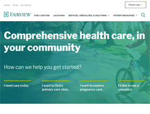 Tablet Screenshot of fairview.org